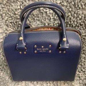 Kate spade purse, navy blue doctor bag style